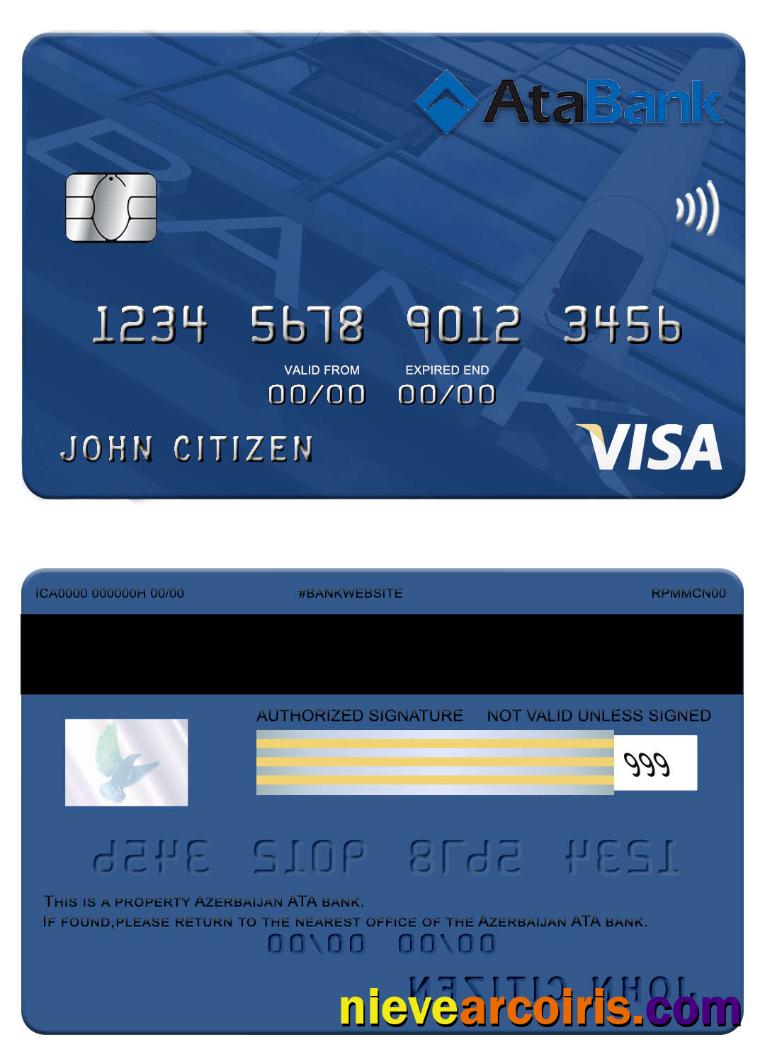 Azerbaijan ATA bank visa card